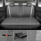 CAR PASS Bling Car Seat Covers Full Set, Shining Glitter Rhinestone Diamond Waterproof Faux Leather Interior Sets Universal Fit Automotive Glitter Crystal Sparkle Strips for Cute Women Girl, Gray