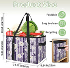Reusable Grocery Bags Heavy Duty Shopping Bags Foldable Large Tote Bags with Long Handles & Hard Bottom