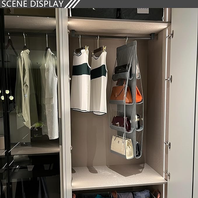 Purse Organizer - 2 Pack, Purse Hanger、 Heavy Duty、Purse Organizer for Closet、Thicken Metal Hooks,Hand Bag Storage Organizer、