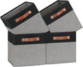 Temary 11 x 11 Cube Storage Bins Fabric Storage Cubes for Shelf, Closet, 4 Pack Cube Basket for Clothes, Storage Cube Bins wi