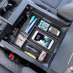 RUNROAD Center Console Organizer Tray Compatible with Toyota Tundra 2022 2023 2024 2025 2026 and Sequoia 2023-2026 Accessories, Insert Armrest Tray Secondary Storage Box Glove Compartment Organizer