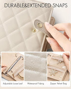 VLANDO Mini Travel Jewelry Organizer Case,Portable Jewelry Organizers Storage Book with Clear Zipper Velvet Jewelry Pouch Bag