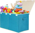popoly Large Toy Box Chest Storage with Flip-Top Lid, Collapsible Toy Bin Storage Organizer for Boys, Kids, Girls, Toys, Play
