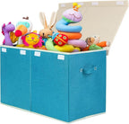 popoly Large Toy Box Chest Storage with Flip-Top Lid, Collapsible Toy Bin Storage Organizer for Boys, Kids, Girls, Toys, Play