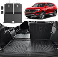 Cargo Mat for Volkswagen Atlas 2018-2025 2026 (Not for Cross Sport)-All Weather TPE Cargo Liner with Backrest Mat for VW Atlas SE SEL Peak Edition Accessories