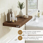 24"W x 9.3"D Floating Shelves for Wall, Wall Mounted Bathroom Shelves 2 Pack Deep Floating Shelf for Bedroom Kitchen Living R