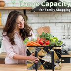 Reusable Grocery Bag Foldable Shopping Tote Bag with Handles Reusable Shopping Bags Large Kitchen Grocery Bags