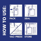 Hefty Shrink-Pak Vacuum Storage Bags - Space Saver for Under Bed Storage, Clothing and Comforters, 3X More Storage Space - 3 