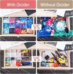 45 Pack Drawer Dividers, Plastic Adjustable Drawer Storage Organizer for Tidying Clutter Socks, Underwear, Makeup, Kitchen, D