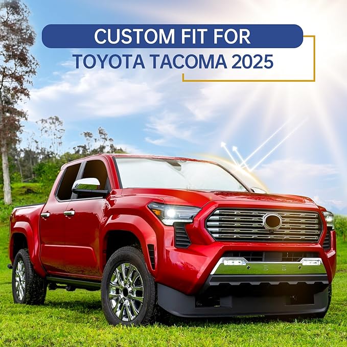6pcs Car Window Shades for Toyota Tacoma 2025, Full Car Window Covers for Privacy, Sunshades for Tacoma Front Rear Windshield Side Windows to Block UV and Protect Privacy