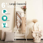 Blanket Ladder for The Living Room 6-Tier, Wooden Decorative Quilt Holder for Bed Room, Wall-Leaning Towel Rack for Bathroom，
