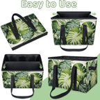 Reusable Grocery Bags Heavy Duty Shopping Bags Foldable Large Tote Bags with Long Handles & Hard Bottom