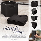 Reli. 13x13x13 Storage Cube Bins (8 Pack) | Large Cube Organizer Bins | 13x13 Fabric Storage Boxes | Fits Kallax | Collapsibl