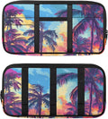 Coconut Tree Tactical Sun Visor Organizer,Scratch-Resistant Auto Sunshade Organizer Bag with Double Zippers Truck SUV Storage Pouch Holder