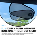 2 PCS Car Window Shades for Baby, Adjustable Side Window Sun Shade, 15.75" × 8.27" Mesh Sun Shade Blocker, Fit for Driver/Passenger/Rear/Back/Windows (Black)
