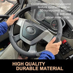PINCTROT XL Size 17.5-18 Inch Comfy Grip Steering Wheel Cover for Semi Truck, Fits RV, Big Rig Trucker, 18 Wheeler and Classic Cars, Anti-Slip Design 17.5-18 Inch(Silicone Gray)