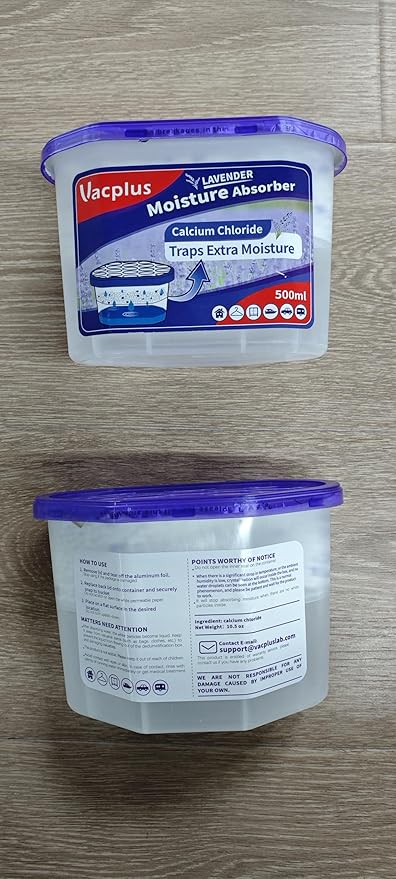 Vacplus Moisture Absorbers, 10.5 Oz Humidity Absorber Boxes Attracts Extra Moisture from Your Bathroom, Closet, Kitchen &