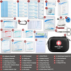 Mini First Aid Kit - 120 Piece Small Waterproof Hard Shell Medical Kit for Car, Home, Office, Travel, Camping, Sports, Outdoo