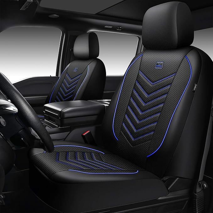 CAR PASS 3D Foam Mesh Leather Car Seat Covers Front Seats, Breathable Front Seat Cover for Cars, Comfortable Universal Fit fo