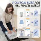 Cozy Essential Travel Vacuum Storage Bags with Rechargeable Cordless USB Pump, Space Saver Bags for Luggage, Suitcase, Carry-