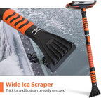 1PZ KD3-KV4 Snow Brush and Ice Scraper 3 in 1 Sturdy Snow Brush with Squeegee Windshield with Foam Grip and 360° Pivoting Brush Head Light Weight Anti-Freeze Extreme Durability for Car Truck SUV