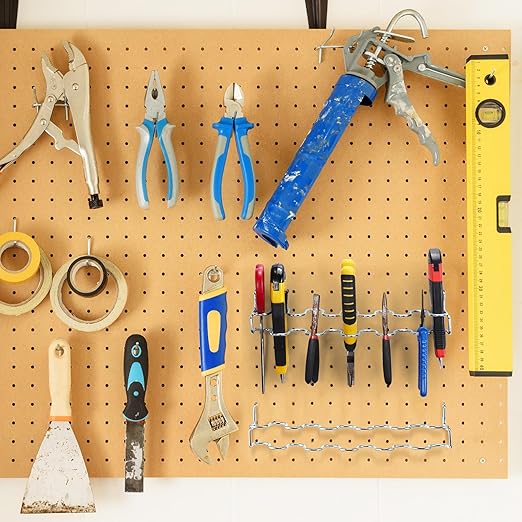 Hanaive 4 Pieces Pegboard Pliers Holder, Holds 11 Plier Per Rack, Steel Pegboard Hooks Pliers Peg Board Organizer Accessories