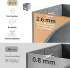 DECOMOMO Storage Baskets, 13x15x13 Storage Cube Bins with Labels for Organizing Shelves Kallax (Kallax / 4pcs, Grey)