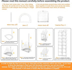 SMILHELTD Vertical Shoe Rack 8 Tiers Narrow Clear Sneaker Storage Holder Luxurious Slim Tall Organizer Space Saving Shelf for