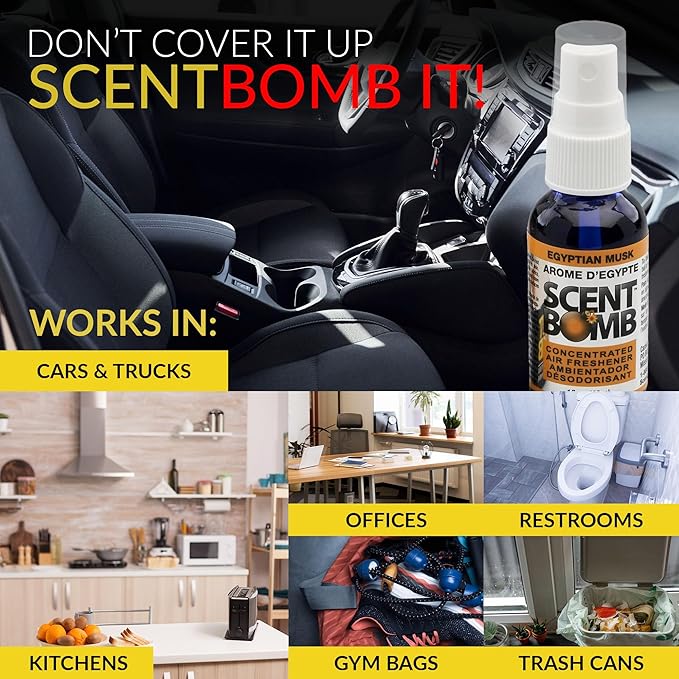 Scent Bomb Air Freshener Spray, Long-Lasting Odor Eliminator - Effective Deodorizer for Home & Car, Fresh Room Spray for Kitc