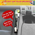 2-in-1 Steering Wheel Desk - Steering Wheel Tray Table with Seat Gap Filler Organizer | Car Food Tray for Driver | Car Desk for Laptop & Eating - Work Road Trip Essentials Accessories
