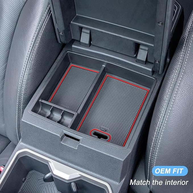 JKCOVER OEM Fit 2024 2025 2026 Tacoma Center Console Organizer Tray Compatible with 2024 2025 2026 Toyota Tacoma(4th Gen) Accessories ABS Plastic Storage Box（Patented Design）