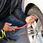 WYNNsky Bayonet Style Tire Inflator Gauge, with Heavy Duty Straight Head Air Chuck and 12" Hose - 10 to 90 PSI