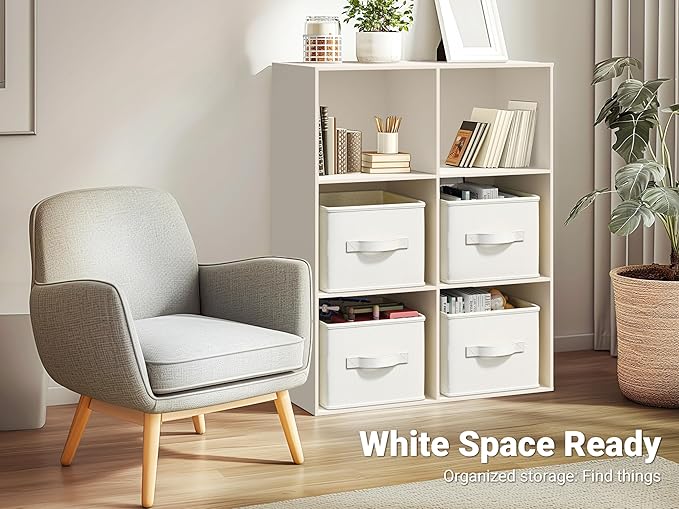 LayerSpace 3 Pack Fabric Storage Bins for Shelves | 11.5x8.75x6.5in Storage Baskets | Fabric Closet Organizers and Storage Bi