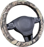 Mossy Oak Full Camo Steering Wheel Cover - Made from Premium Cotton Twill, Universal Fit for 14 1/2 to 15 inches - Official L