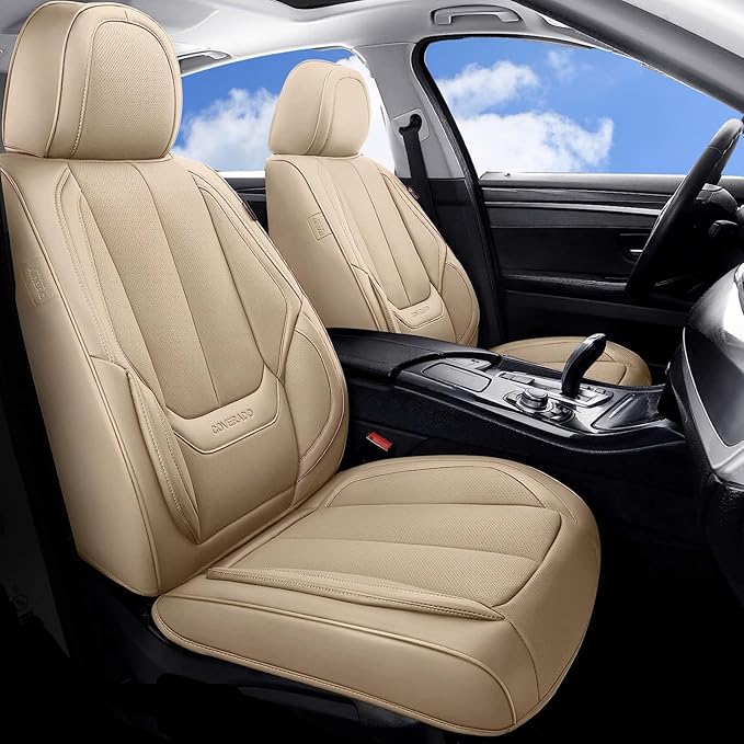 Coverado Seat Covers, Car Seat Covers Front Seats, Car Seat Cover, Car Seat Protector Waterproof, Car Seat Cushion Nappa Leat