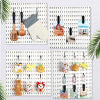 Kathfly 30pcs Pegboard Accessories 10 Clips 20 Hooks, Peg Board Accessory Kit for Wall Organizer Compatible with IKEA Skadis 