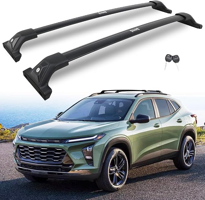Snailfly 330lbs Lockable Roof Rack Cross Bars Fit for 2024 2025 2026 Chevy Chevrolet Trax with Side Rails (2RS / LT/ACTIV), Aluminum Crossbars Cargo Carrier, Heavy Duty Accessories for Bike Kayak Skis