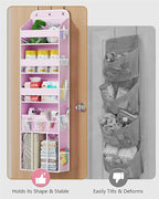 OneDream 5-Tier Over the Door Organizer with Removable Storage Caddy, Baby Clothes Organizer for Nursery, Hanging Behind Door