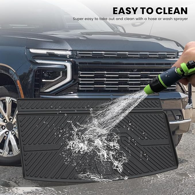 LASFIT Trunk Mat with Backrest Mat 2021-2026 for Chevrolet Chevy Tahoe/GMC Yukon (Only Yukon, Not Fit Yukon XL)/Cadillac Escalade (Only Escalade, Not Fit Escalade ESV), All Weather TPE Custom Fit