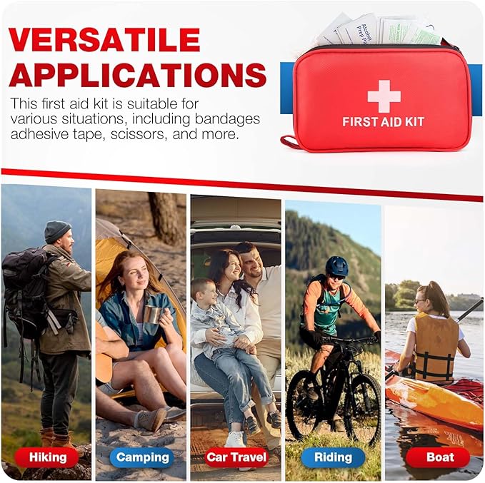 First Aid Kit 194 Piece Emergency Kits for Hiking Camping Trauma Kit for Boat Vehicle Compact Aid Kit for for Home Car Travel