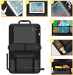 Meolsaek Kick Mats Back Seat Protector, Waterproof Oxford Seat Back Protector, Car Seat Back Protector for Kids, Back of Seat Protector for Kids Feet Car Seat (Black D -1 Set)