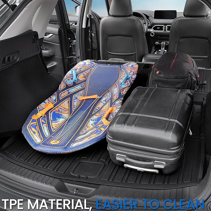 Cargo Mat Backrest Mats for 2017-2025 Mazda CX-5, All Weather TPE Backrest Mat Trunk Mat Cargo Liner Storage Mats Accessories for CX5 (Backrest Mats + Cargo Mat+Storage Mats)