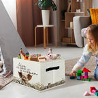 Rustic Pig Storage Bins & Boxes with Handles, Farmhouse Pig Foldable Basket for Organizing, Live Like Someone Left the Gate O