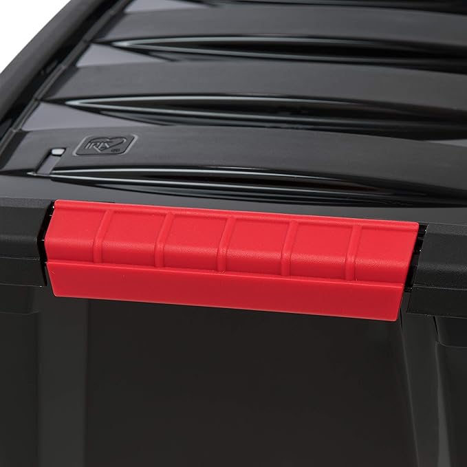 IRIS USA 13 QT Plastic Storage Box with Lid and Latches - 6 Pack - BPA-Free, Garage Organizing Solution, Durable Nestable Sta