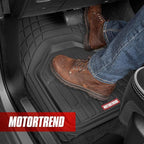 Motor Trend FlexTough Defender Floor Mats for Cars & TrunkShield Trunk Mat Set, Next-Gen Deep Dish Heavy Duty Car All Weather, Rubber Set Auto Truck Van SUV B09VYBHPDK