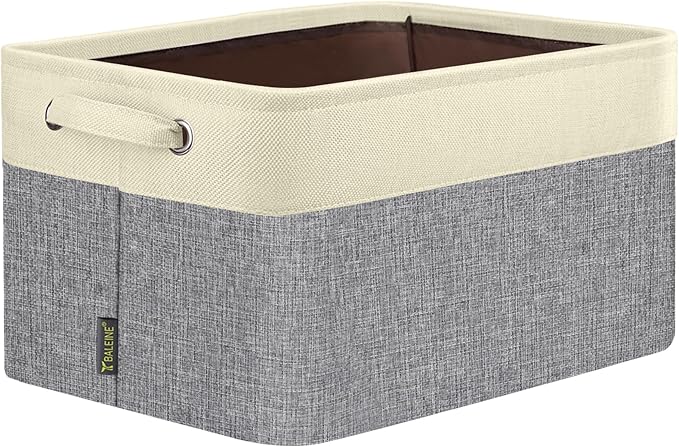 BALEINE 1 Pack Fabric Closet Storage Bins for Shelves, Linen Closet Organizers and Storage, Decorative Baskets for Organizing