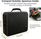 Fireproof Document Box (Soft-Shell) with Lock, 5200°F Fireproof & Water-Resistant File Organizer for Important Documents, Cer