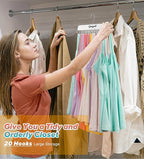 Gomyrod Bra Hanger for Closet, 2 Pack Tank Top Hanger w/20 Hooks Capacity Foldable Wood Space Saving Hangers, 360°Rotating Cl