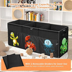 Extra Large Toy Box, Collapsible Sturdy Toy Storage Organizer with Lids, 155L Storage Box for Boys Girls, 42"x16"x14" Kids Bi