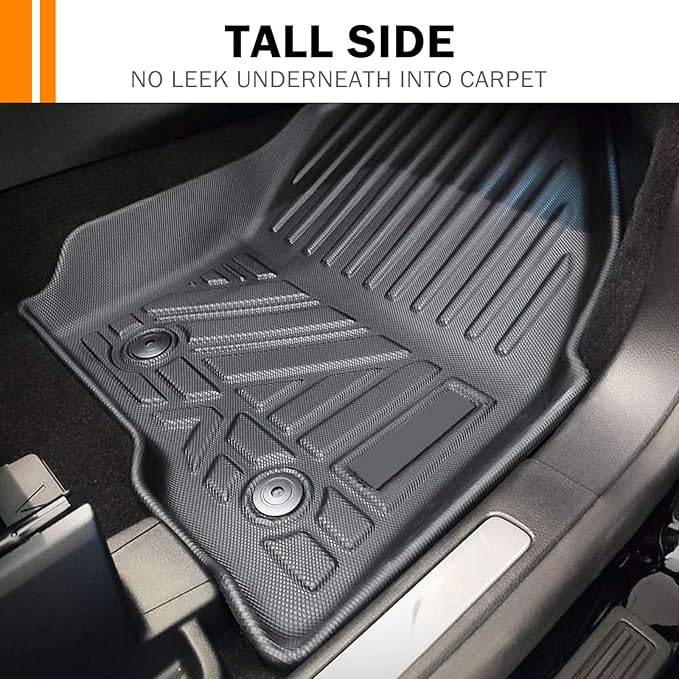 KUST Floor Mats for Ford Edge 2015-2024, All Weather Floor Liners TPE Rubber Mats Ford Edge Accessories High Edge